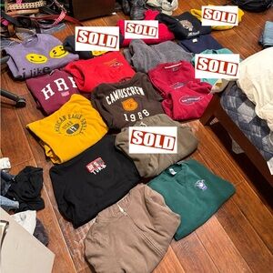 Assorted Vintage and Y2K Sweaters and Hoodies Wholesale Lot (13 total)